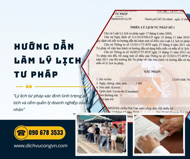 Dịch vụ làm lý lịch tư pháp tại Bình Dương