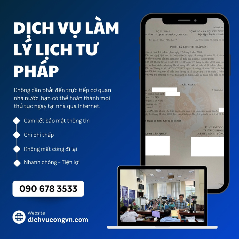 Thời gian xử lý và lệ phí làm lý lịch tư pháp tại Đà Nẵng