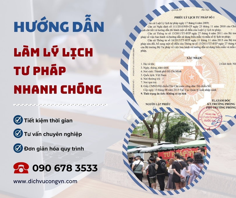 Hướng dẫn làm lý lịch tư pháp tại Hà Nội nhanh chóng