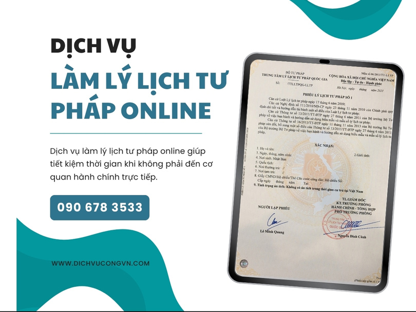 Dịch vụ làm lý lịch tư pháp online tại Nghệ An