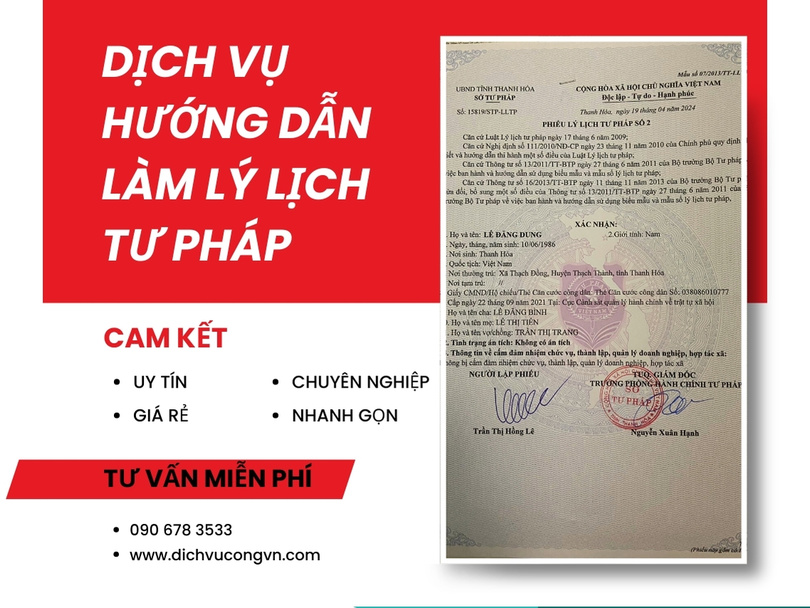 Hướng dẫn làm lý lịch tư pháp tại Quảng Ninh