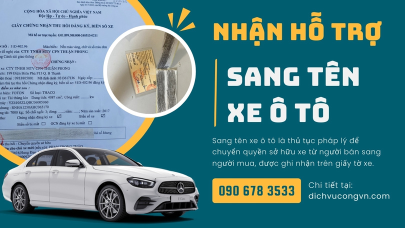 Các bược sang tên xe ô tô tại Bình Dương